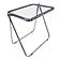 Lawrence Square Folding End Table w/Plastic Top & Iron Frame, Transparent Black by Leisuremod