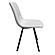 Markley Modern Leather Dining Chair w/Metal Legs, (Set of 2) - Light Grey by Leisuremod