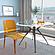 Murray Modern Dining Chair - Transparent Orange by LeisureMod