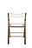 Menno Mid-Century Modern Acrylic Folding Chair in Brushed Gold Finish (Set of 2) by Leisuremod