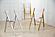 Menno Mid-Century Modern Acrylic Folding Chair in Brushed Gold Finish (Set of 2) by Leisuremod