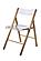Menno Mid-Century Modern Acrylic Folding Chair in Brushed Gold Finish (Set of 4) by Leisuremod