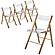 Menno Mid-Century Modern Acrylic Folding Chair in Brushed Gold Finish (Set of 4) by Leisuremod