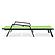 Marlin Patio Chaise Lounge Chair w/Armrests in Black Aluminum Frame, (Set of 2) - Green by Leisuremod