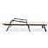 Marlin Patio Chaise Lounge Chair w/Armrests in Black Aluminum Frame, (Set of 2) - Light Brown by Leisuremod