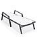 Marlin Patio Chaise Lounge Chair w/Armrests in Black Aluminum Frame, (Set of 2) - White by Leisuremod