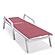 Marlin Modern White Aluminum Outdoor Patio Chaise Lounge Chair w/Arms and Square Fire Pit Side Table - Burgundy by Leisuremod