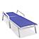 Marlin Modern White Aluminum Outdoor Chaise Lounge Chair w/Arms & Square Fire Pit Side Table, (Set of 2) - Navy Blue by Leisurem