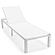 Marlin Patio Chaise Lounge Chair w/White Aluminum Frame, (Set of 2) - White by Leisuremod
