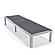 Marlin Modern White Aluminum Outdoor Patio Chaise Lounge Chair w/Square Fire Pit Side Table - Black by Leisuremod