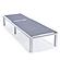 Marlin Modern White Aluminum Outdoor Chaise Lounge Chair w/Square Fire Pit Side Table, (Set of 2) - Dark Grey by Leisuremod