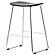 Melrose Modern Wood Counter Stool w/Chrome Frame - Black by LeisureMod