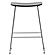 Melrose Modern Wood Counter Stool w/Chrome Frame - Black (Set of 2) by LeisureMod