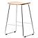 Melrose Modern Wood Counter Stool w/Chrome Frame - Natural (Set of 2) by LeisureMod