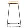 Melrose Modern Wood Counter Stool w/Chrome Frame - Natural (Set of 2) by LeisureMod