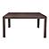 Mace 7-Piece Outdoor Dining Set w/Rectangular Table & Stackable Chairs - Brown by Leisuremod