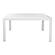 Mace 7-Piece Outdoor Dining Set w/Rectangular Table & Stackable Chairs - White by Leisuremod