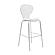 Oyster Acrylic Bar Stool w/Steel Frame in Chrome Finish - Clear by Leisuremod