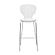Oyster Acrylic Bar Stool w/Steel Frame in Chrome Finish - Clear by Leisuremod