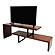 Orford Mid-Century Modern TV Stand w/MDF Shelves & Powder Coated Iron Legs - Walnut by Leisuremod