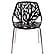 Ravenna Mid-Century Modern 5-Piece Dining Set w/4 Plastic Chairs & Round Wood Table - Black by Leisuremod