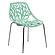 Ravenna Mid-Century Modern 5-Piece Dining Set w/4 Plastic Chairs & Round Wood Table - Mint by Leisuremod
