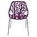 Ravenna Mid-Century Modern 5-Piece Dining Set w/4 Plastic Chairs & Round Wood Table - Purple by Leisuremod