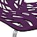 Ravenna Mid-Century Modern 5-Piece Dining Set w/4 Plastic Chairs & Round Wood Table - Purple by Leisuremod