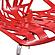 Ravenna Mid-Century Modern 5-Piece Dining Set w/4 Plastic Chairs & Round Wood Table - Red by Leisuremod