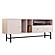 Rochester Modern Rectangular TV Stand w/Enclosed Storage & Powder Coated Iron Legs, White by Leisuremod