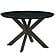 Ravenna Mid-Century Modern 5-Piece Metal Dining Set w/4 Plastic Chairs & Round Wood Table - Black by Leisuremod