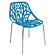 Ravenna Mid-Century Modern 5-Piece Metal Dining Set w/4 Plastic Chairs & Round Wood Table - Blue by Leisuremod