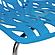 Ravenna Mid-Century Modern 5-Piece Metal Dining Set w/4 Plastic Chairs & Round Wood Table - Blue by Leisuremod