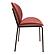 Servos Modern Dining Side Chair w/Upholstered Faux Leather Seat & Powder Coated Iron Frame - Bordeaux by Leisuremod