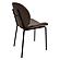 Servos Modern Dining Side Chair w/Upholstered Faux Leather Seat & Powder Coated Iron Frame - Elephant Grey by Leisuremod