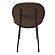 Servos Modern Dining Side Chair w/Upholstered Faux Leather Seat & Powder Coated Iron Frame - Elephant Grey by Leisuremod