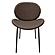 Servos Modern Dining Side Chair w/Upholstered Faux Leather Seat & Powder Coated Iron Frame - Elephant Grey by Leisuremod