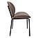 Servos Modern Dining Side Chair w/Upholstered Faux Leather Seat & Powder Coated Iron Frame - Light Grey by Leisuremod
