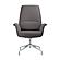 Summit Office Chair in Faux Leather and Aluminum Frame w/Adjustable Height & Swivel, Grey by Leisuremod