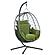 Summit Modern Outdoor Single Person Egg Swing Chair in Dark Green
 by Leisuremod