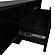Surrey Modern TV Stand w/MDF Shelves & Bookcase, Ebony by Leisuremod