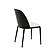Tule Mid-Century Modern Dining Side Chair w/Velvet Seat - Black/Platinum Blue by Leisuremod