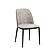 Tule Mid-Century Modern Dining Side Chair w/Fabric Seat - Black/Charcoal by Leisuremod