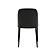 Tule Mid-Century Modern Dining Side Chair w/Fabric Seat - Black/Charcoal by Leisuremod