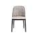 Tule Mid-Century Modern Dining Side Chair w/Fabric Seat - Black/Charcoal by Leisuremod