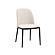 Tule Mid-Century Modern Dining Side Chair w/Velvet Seat - Natural Wood/Beige by Leisuremod