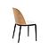 Tule Mid-Century Modern Dining Side Chair w/Velvet Seat & Steel Frame, (Set of 4) - Natural Wood/Beige by Leisuremod