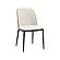 Tule Mid-Century Modern Fabric Dining Side Chair - Walnut/Beige by Leisuremod