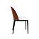 Tule Mid-Century Modern Fabric Dining Side Chair - Walnut/Beige by Leisuremod