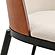 Tule Mid-Century Modern Fabric Dining Side Chair - Walnut/Beige by Leisuremod